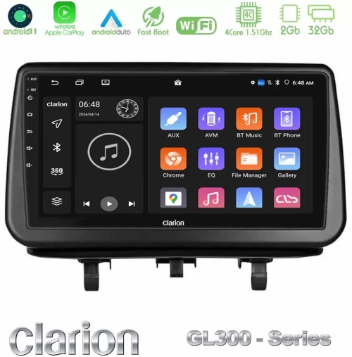 Clarion GL300 Series Opel Meriva B 2010-2017 4Core Android11 2+32GB Navigation Multimedia Tablet 9″ Με Carplay & Android Auto U-GL3-OP1342