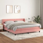Κρεβάτι Boxspring με Στρώμα Ροζ 180x200 εκ. Βελούδινο Ροζ 3127570