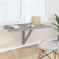 Τραπέζι Τοίχου Πτυσσόμενο Γκρι Sonoma 10x60x56 εκ. Επεξ. Ξύλο Γκρι 342651
