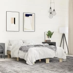Πλαίσιο Κρεβατιού Sonoma Δρυς 120x190 εκ. Επεξ. Ξύλο & Μέταλλο Καφέ 845888