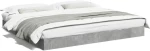 Πλαίσιο Κρεβατιού Γκρι Σκυροδέματος 180x200 εκ. Επεξεργ. Ξύλο Γκρι 842003