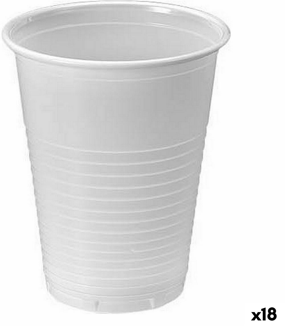 Σετ επαναχρησιμοποιήσιμων ποτήριων Algon Λευκό 50 Τεμάχια 200 ml (x18) S2233328