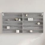 Βιτρίνα Γκρι Sonoma 100x8,5x50 εκ. από Επεξεργασμένο Ξύλο Γκρι 847952