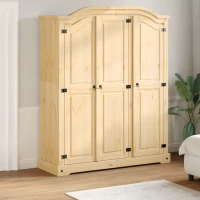 Ντουλάπα Corona 151,5x52x186 εκ. από Μασίφ Ξύλο Πεύκου Καφέ 4012158