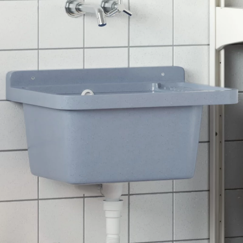 Νιπτήρας Επίτοιχος Γκρι 50x35x24 εκ. από Ρητίνη Γκρι 4002797