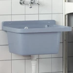 Νιπτήρας Επίτοιχος Γκρι 50x35x24 εκ. από Ρητίνη Γκρι 4002797