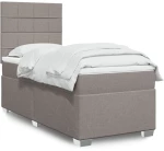 Κρεβάτι Boxspring με Στρώμα Taupe 80x200 εκ. Υφασμάτινο μπεζ-γκρι 3292619