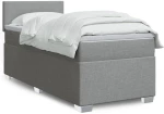 Κρεβάτι Boxspring με Στρώμα Ανοιχτό Γκρι 80x200 εκ. Υφασμάτινο Γκρι 3285708