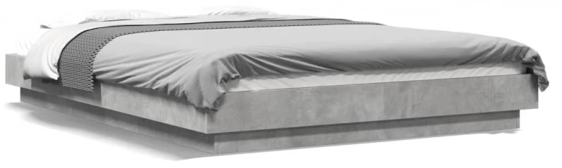 Πλαίσιο Κρεβατιού Γκρι Σκυροδέματος 120x190 εκ. Επεξεργ. Ξύλο Γκρι 3281234