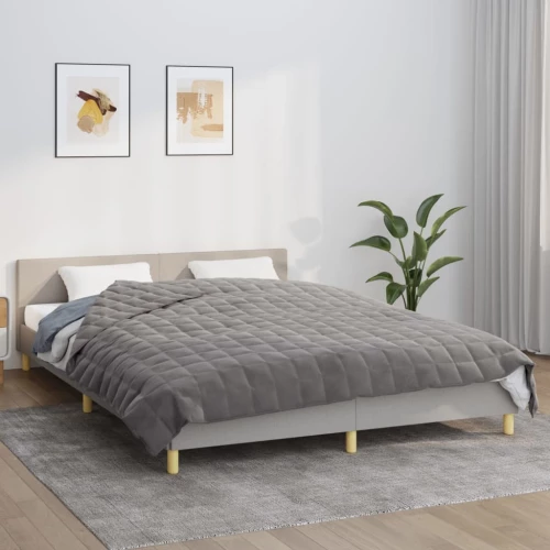 Κουβέρτα Βαρύτητας Γκρι 220 x 230 εκ. 15 κ. Υφασμάτινη Γκρι 3154845