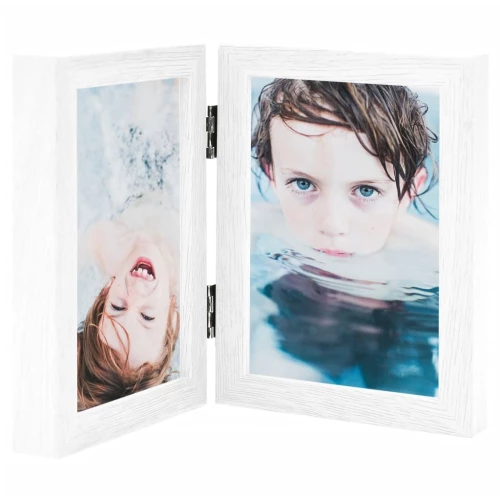 Διπλή Κορνίζα Κολάζ Λευκή 2 x (13 x 18 εκ.) Λευκό 332763