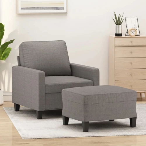 Πολυθρόνα Taupe 60 εκ. από Υφασμάτινη με Υποπόδιο μπεζ-γκρι 3201036