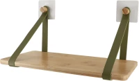 Ράφι bamboo με δερμάτινο λουρί