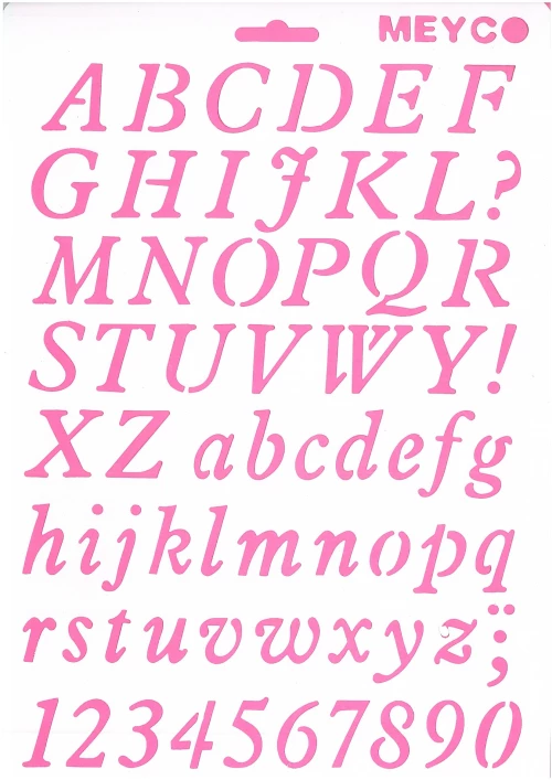 Στένσιλ Α4 LETTERS CALLIGRAPHY