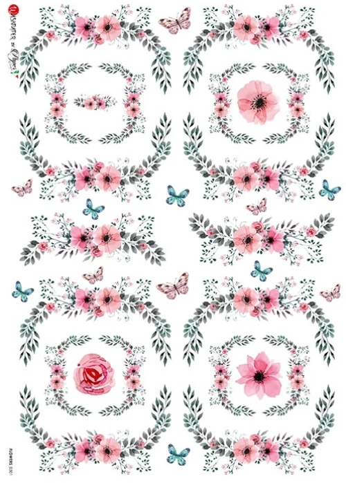 Ριζόχαρτο ντεκουπάζ FLOWERS_0301 A3