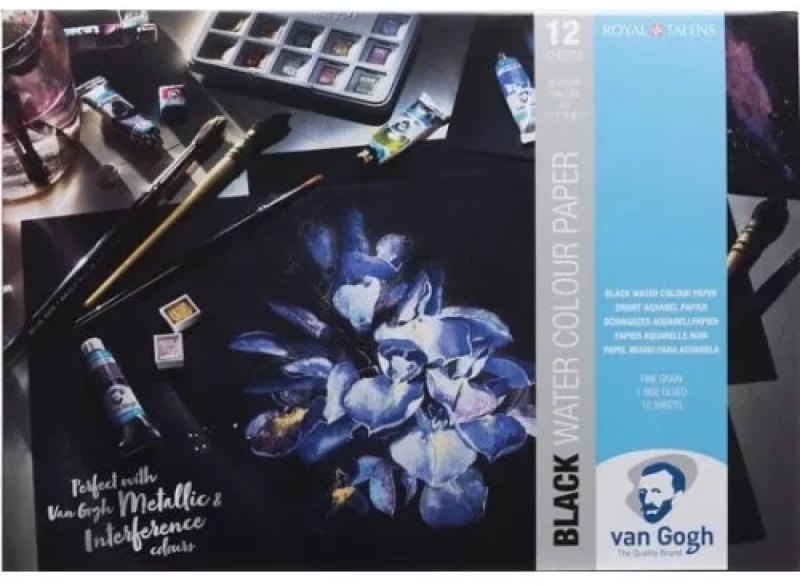 Μπλοκ ακουαρέλας με μαύρα φύλλα VAN GOGH BLACK A3 360gr