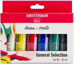 Ακρυλικά χρώματα TALENS AMSTERDAM 6x20ml