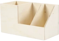 Μολυβοθήκη ξύλινη 3 θέσεων 11x9,8x20cm