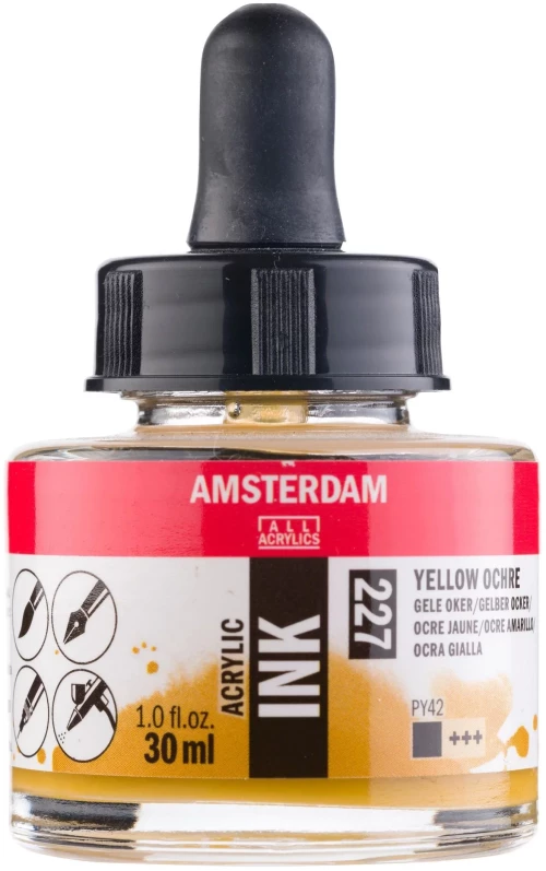 Ακρυλικό μελάνι AMSTERDAM 227 YELLOW OCHRE 30ml