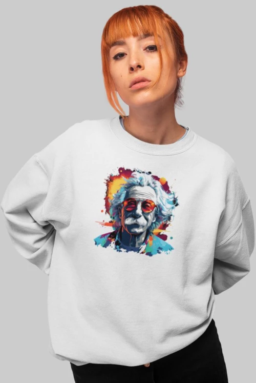 Albert Einstein W Φούτερ - WHITE