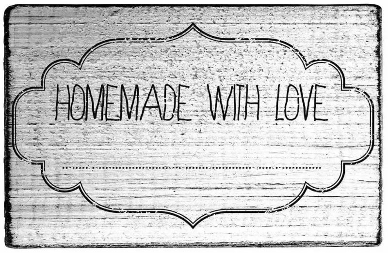 Σφραγίδα ξύλινη COLOP Vintage HOMEMADE WITH LOVE 68x40mm