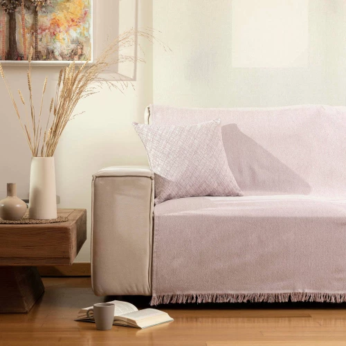 Ριχτάρι Μονοθέσιο Βαμβακερό (180x180) Aztek Ροζ Borea