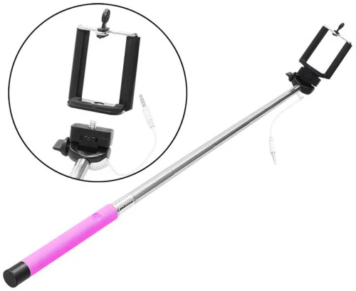 BLOW DM-79-116 Selfie Stick 3.5mm Jack Ροζ