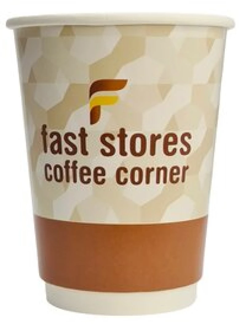 FAST STORES COFFEE CORNER χάρτινα ποτήρια καφέ, 8oz, χωρίς καπάκι, 20τμχ