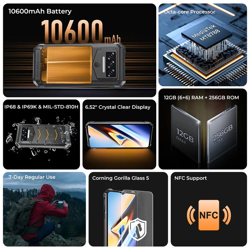 Oukitel WP38 (6GB/256GB) Μαύρο