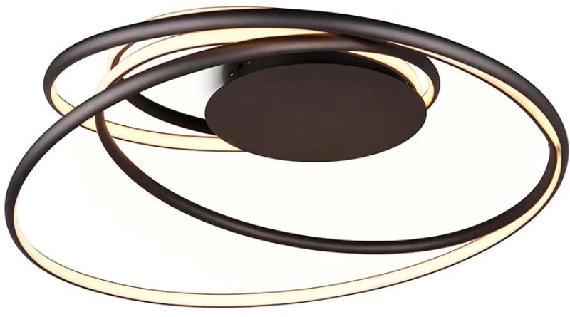 Φωτιστικό Οροφής Ράγα Trio Lighting Nala 644310132 Μαύρο Ματ