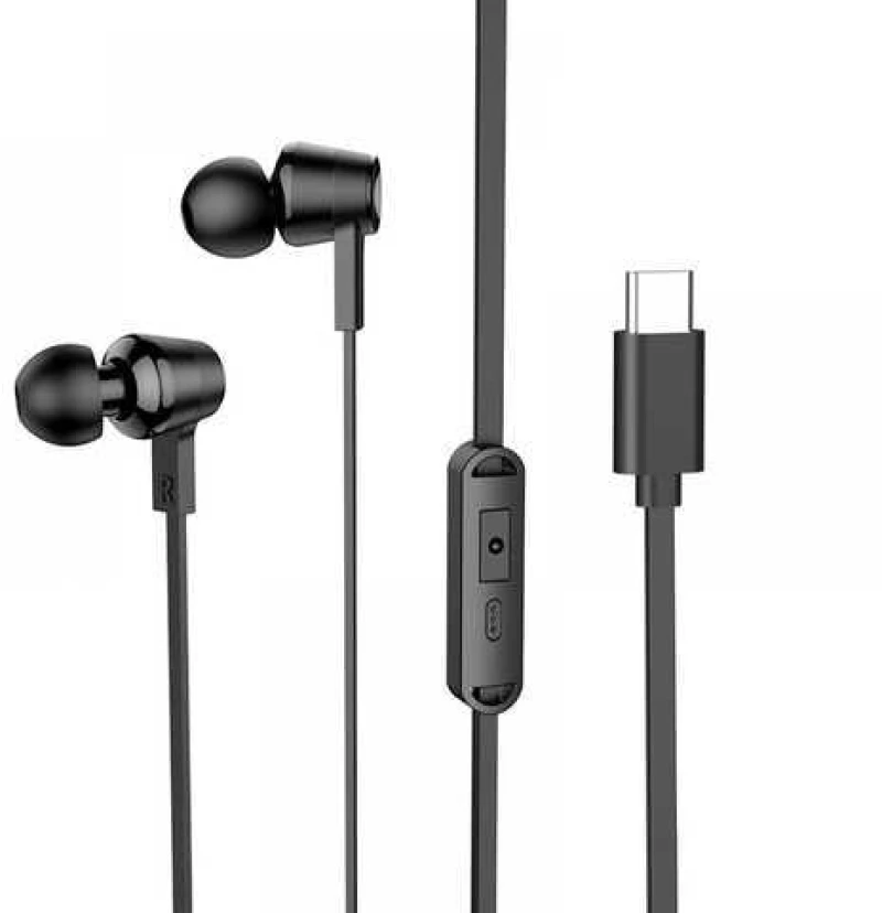 Hoco M86 In-ear Handsfree με Βύσμα USB-C Μαύρο