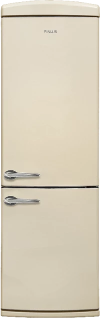 Finlux FXCARE 373020 BEE BEIGE Retro Ψυγειοκαταψύκτης 331lt Total NoFrost Υ191xΠ59.5xΒ65εκ., Μπεζ, E