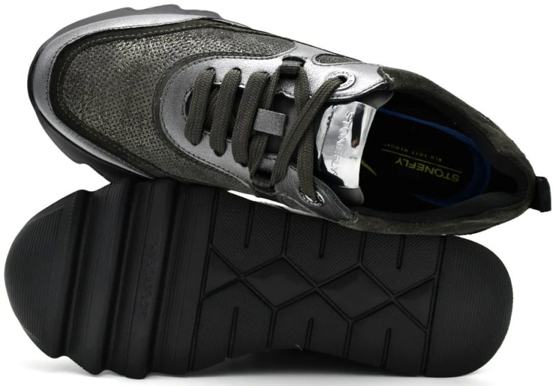 Sneakers spock 29 laminated charcoal
