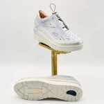 Sneakers Γυναικεία Cream 21 σε δέρμα γαλάζιο σουέτ