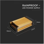 V-TAC Τροφοδοτικό Μεταλλικό/Πλαστικό IP45 DC:12V 400W 3233