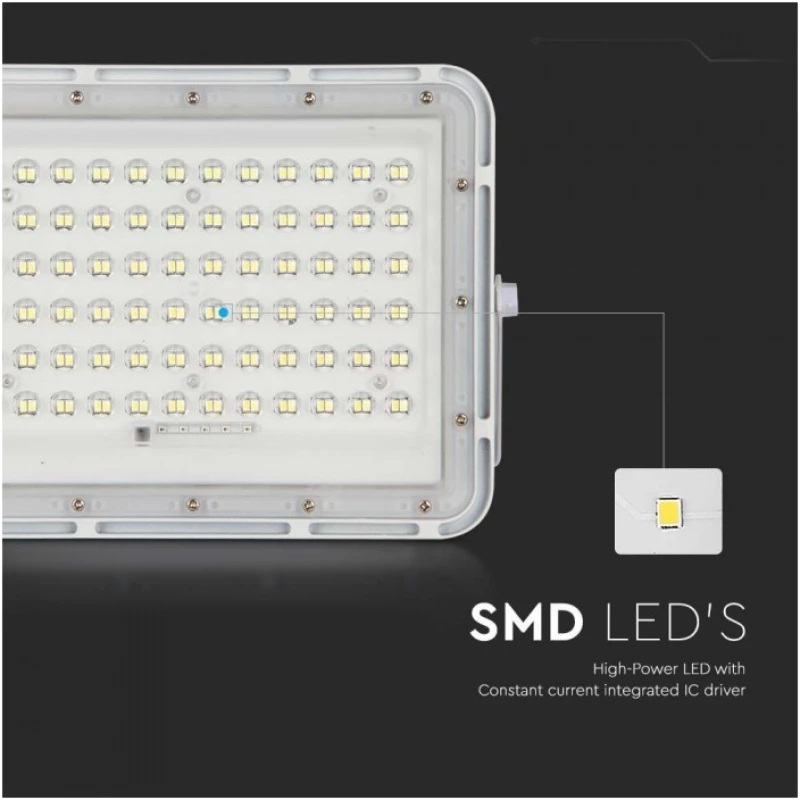 V-TAC Ηλιακός Προβολέας LED 6W Φυσικό Λευκό 4000K