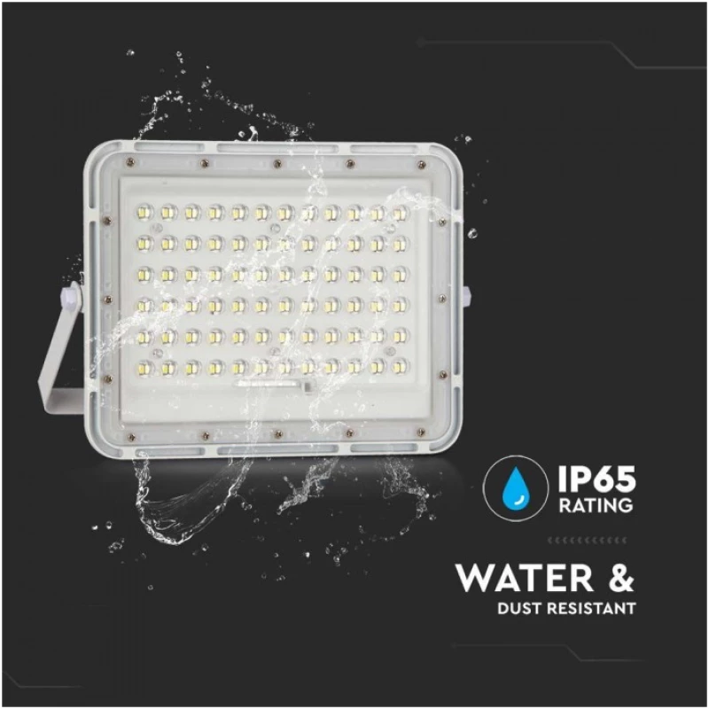 V-TAC Ηλιακός Προβολέας LED 6W Φυσικό Λευκό 4000K