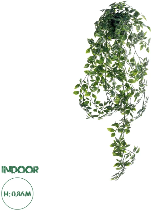 GloboStar® Artificial Garden HANGING DATURA 20865 Τεχνητό Κρεμαστό Διακοσμητικό Φυτό Δατούρα  Φ26 x Y80cm