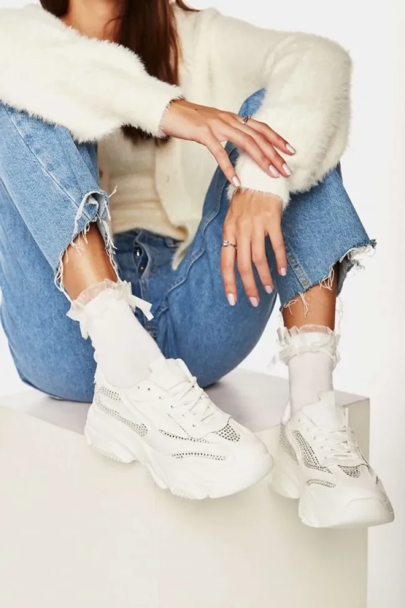 Luigi - Γυναικεία Sneakers με Strass 3728904 Λευκό