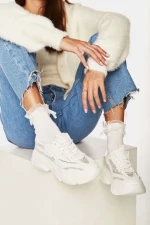 Luigi - Γυναικεία Sneakers με Strass 3728904 Λευκό