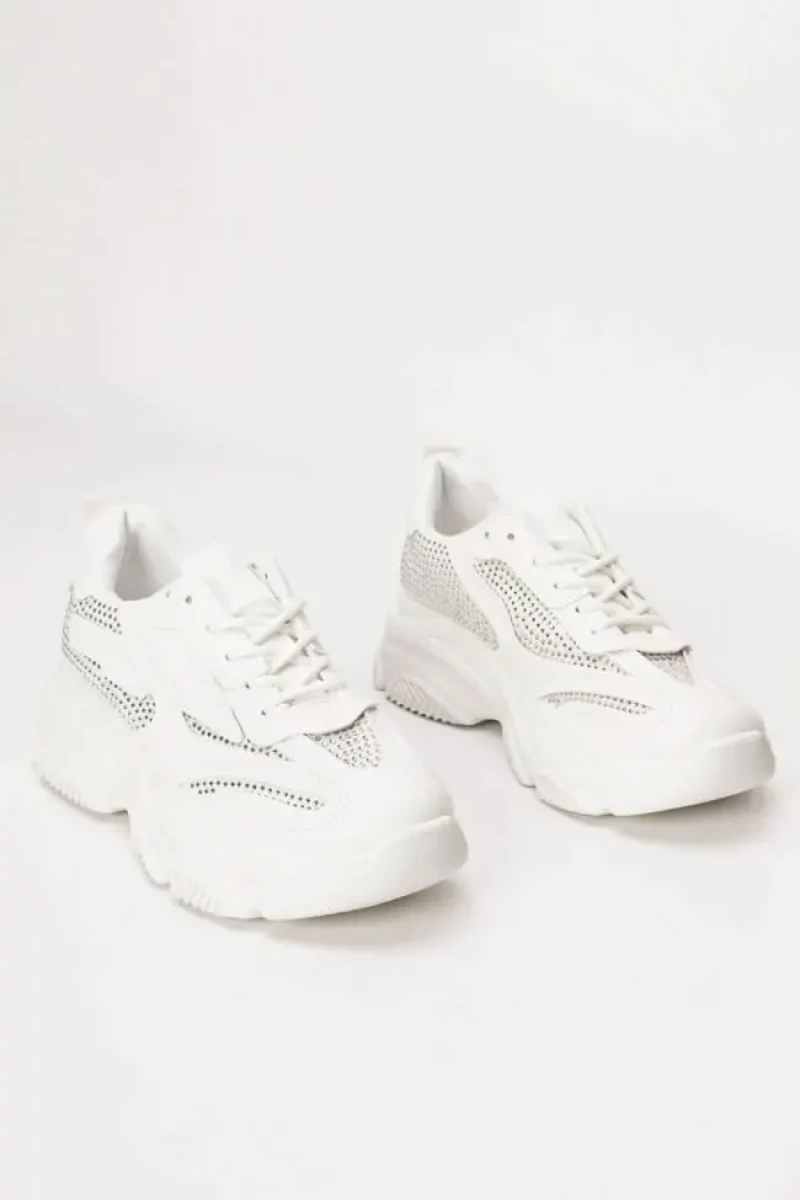 Luigi - Γυναικεία Sneakers με Strass 3728904 Λευκό