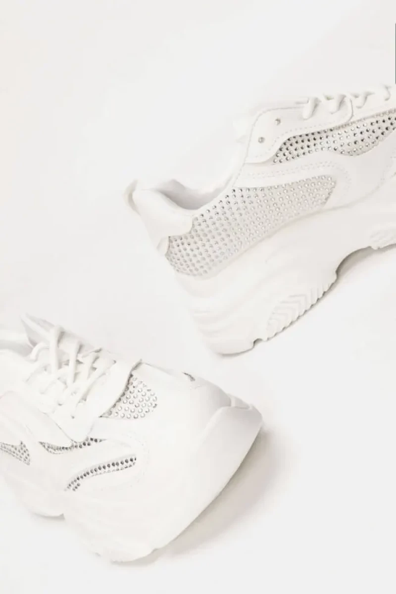 Luigi - Γυναικεία Sneakers με Strass 3728904 Λευκό