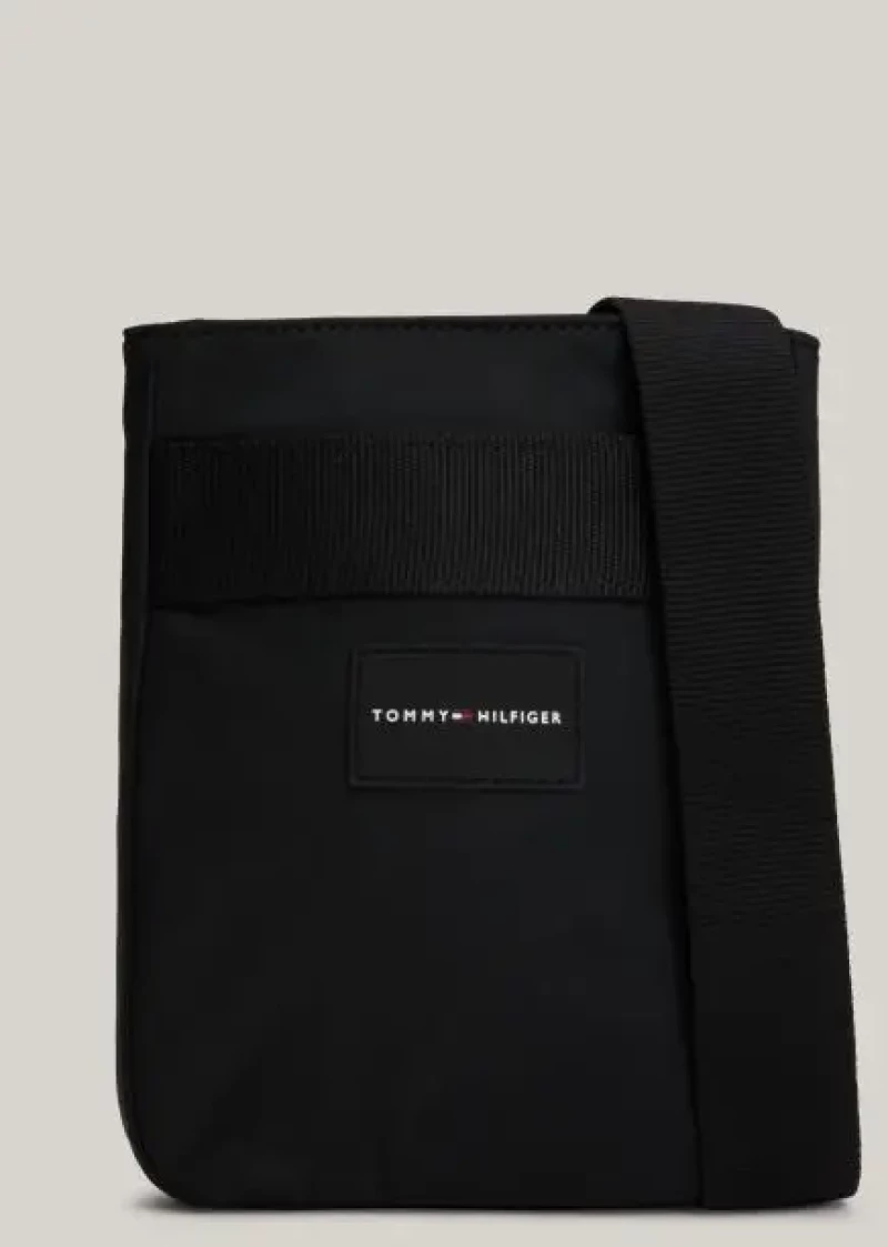 Tommy Hilfiger - Ανδρική Τσάντα Ώμου / Χιαστί Func Nylon Mini Crossover AM0AM12468-BDS Μαύρο