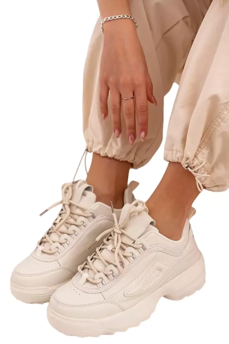 Luigi - Γυναικεία Sneakers με Ραφές 3840202 Μπεζ