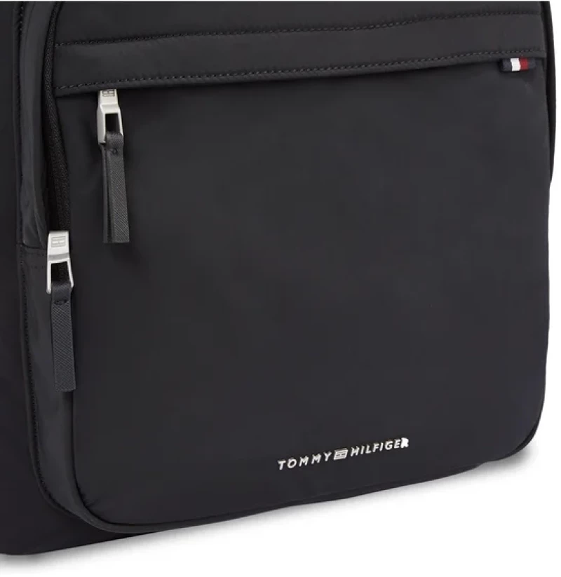 Tommy Hilfiger - Ανδρικό Σακίδιο Πλάτης Th Signature Backpack AM0AM12214-BDS Μαύρο