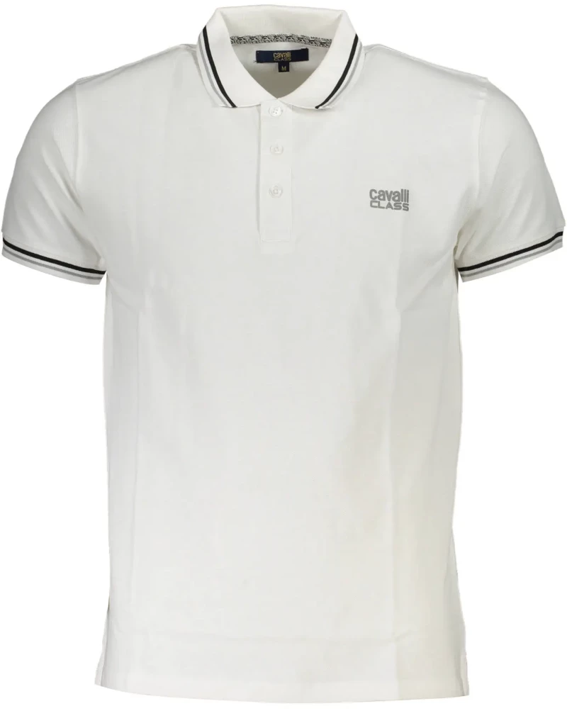 Cavalli Class - Ανδρικό Polo T-shirt QXT64T-KB002-00053 Λευκό