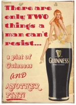 Guiness beer ξύλινος πίνακας χειροποίητος