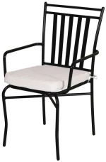Retro στοιβαζόμενη μεταλλική πολυθρόνα 57x59x90 εκ