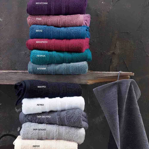 Laura πετσέτα γκρι σκούρο μπάνιου μεγάλη 100x150 εκ