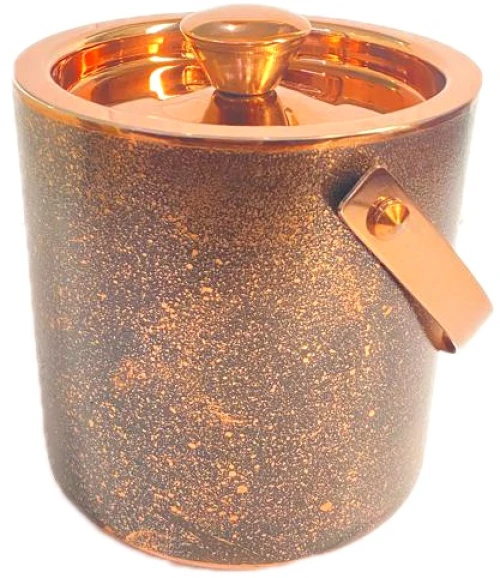 Παγοδοχείο χάλκινο με καπάκι ανοξείδωτο 15x18 εκ